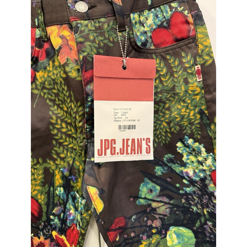 90s Jean Paul Gaultier JPG JEAN'S Satin Brown Floral Pants RARE NEW WITH TAG 28 - Picture 12 of 16